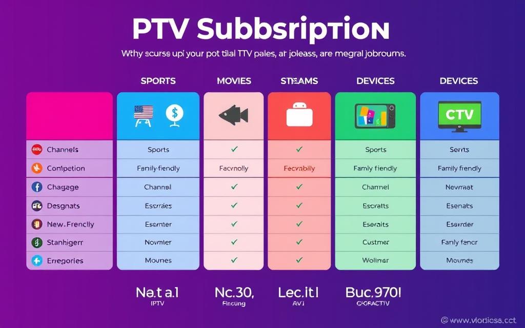 IPTV Subscription Plans Comparison