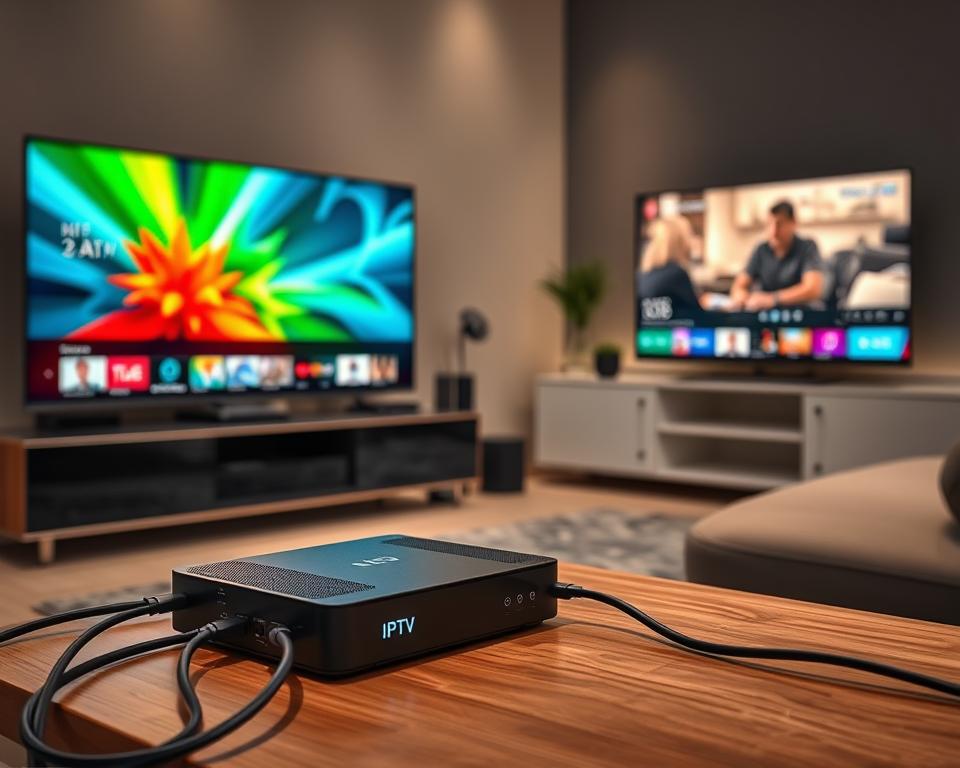 how to connect one iptv box to 2 tv