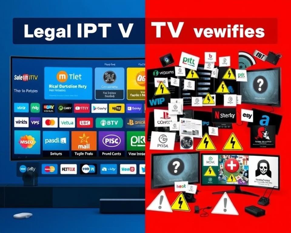 legal IPTV services and unverified IPTV services